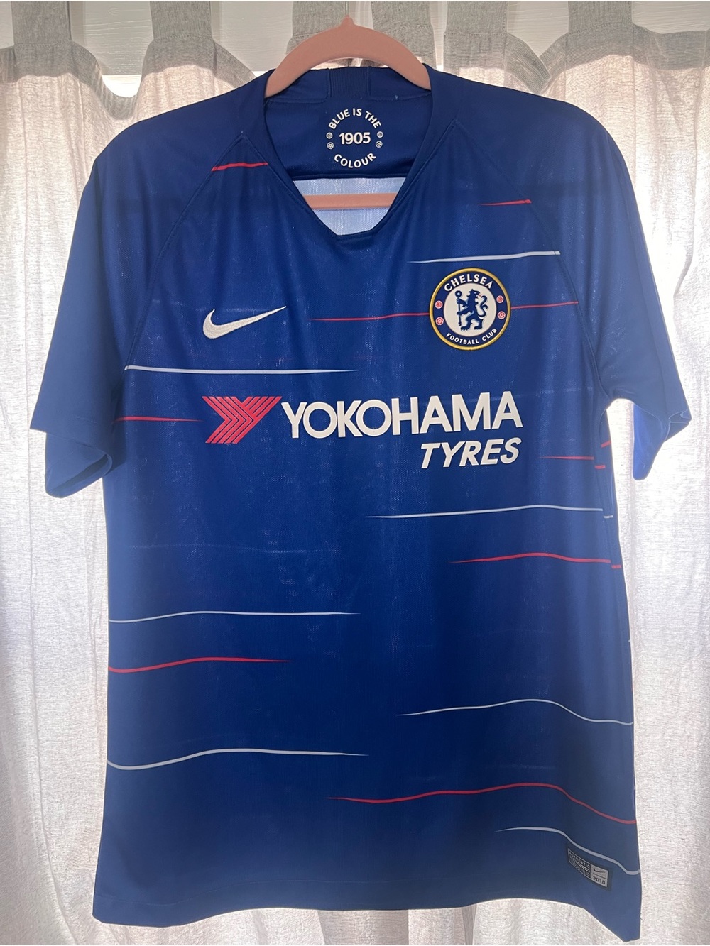 Nike Chelsea Football Club Blue Soccer Jersey Shirt Yokohama Tyres Size M